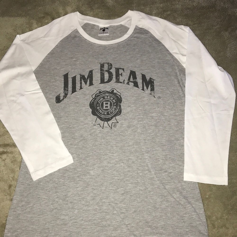 Super soft Jim Beam long sleeve cotton T-shirt